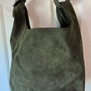 NWT  Rebecca Minkoff green suede purse